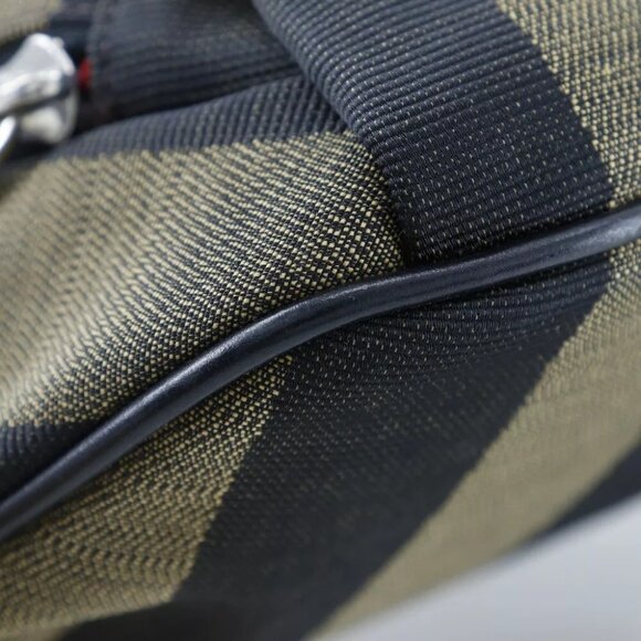 FENDI Pecan Stripe Waist bag 7VA446 body bag Brown Nylon canvas unisex - Picture 3 of 14